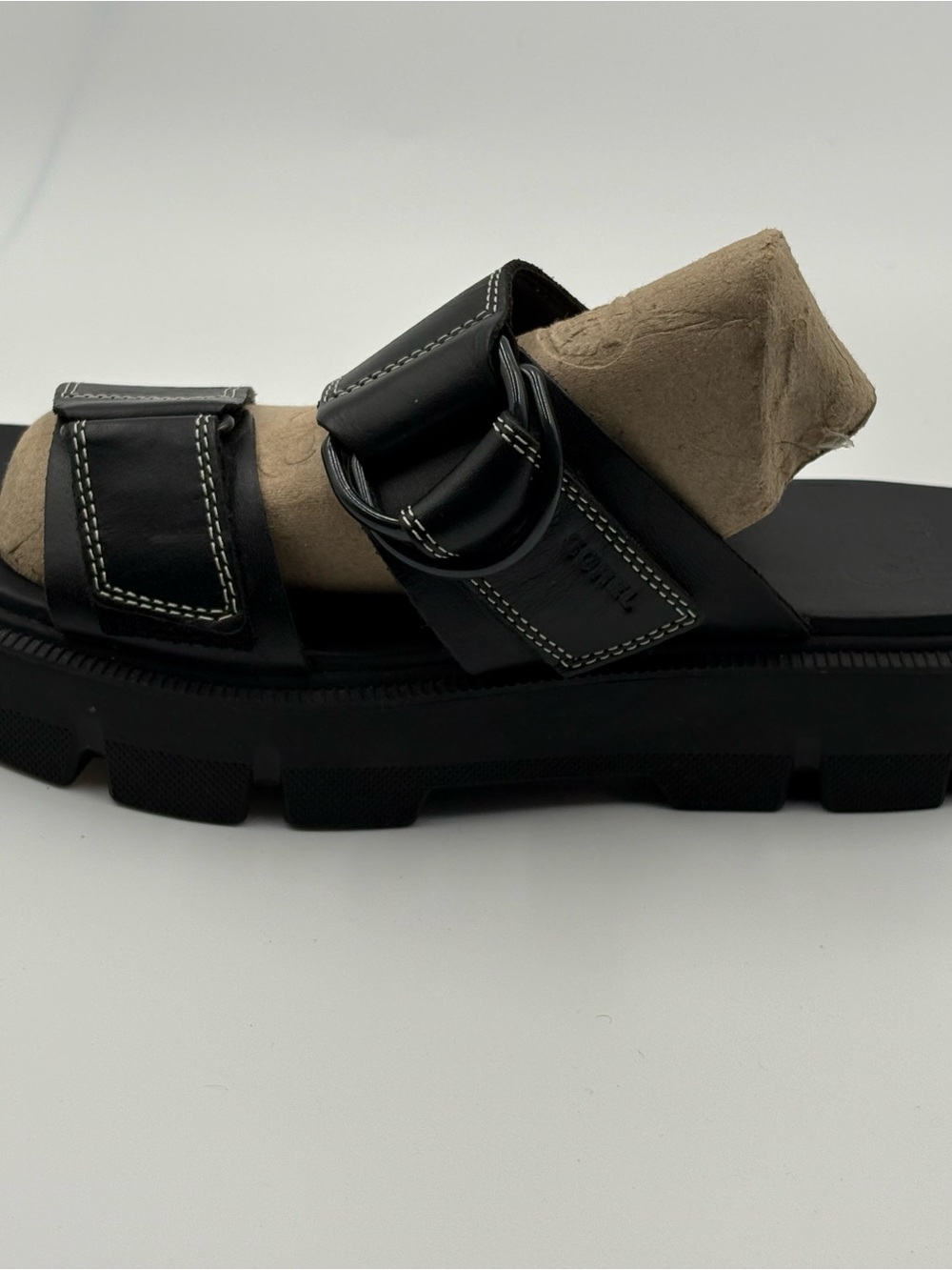 SOREL Rein Platform Sandals Black Size:9